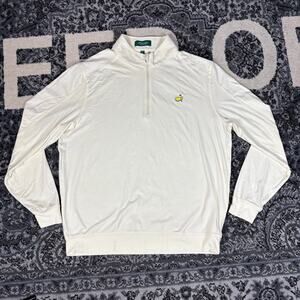 Masters Classics Cream 1/4 Zip Long Sleeve Shirt Men’s Sz L Preowned